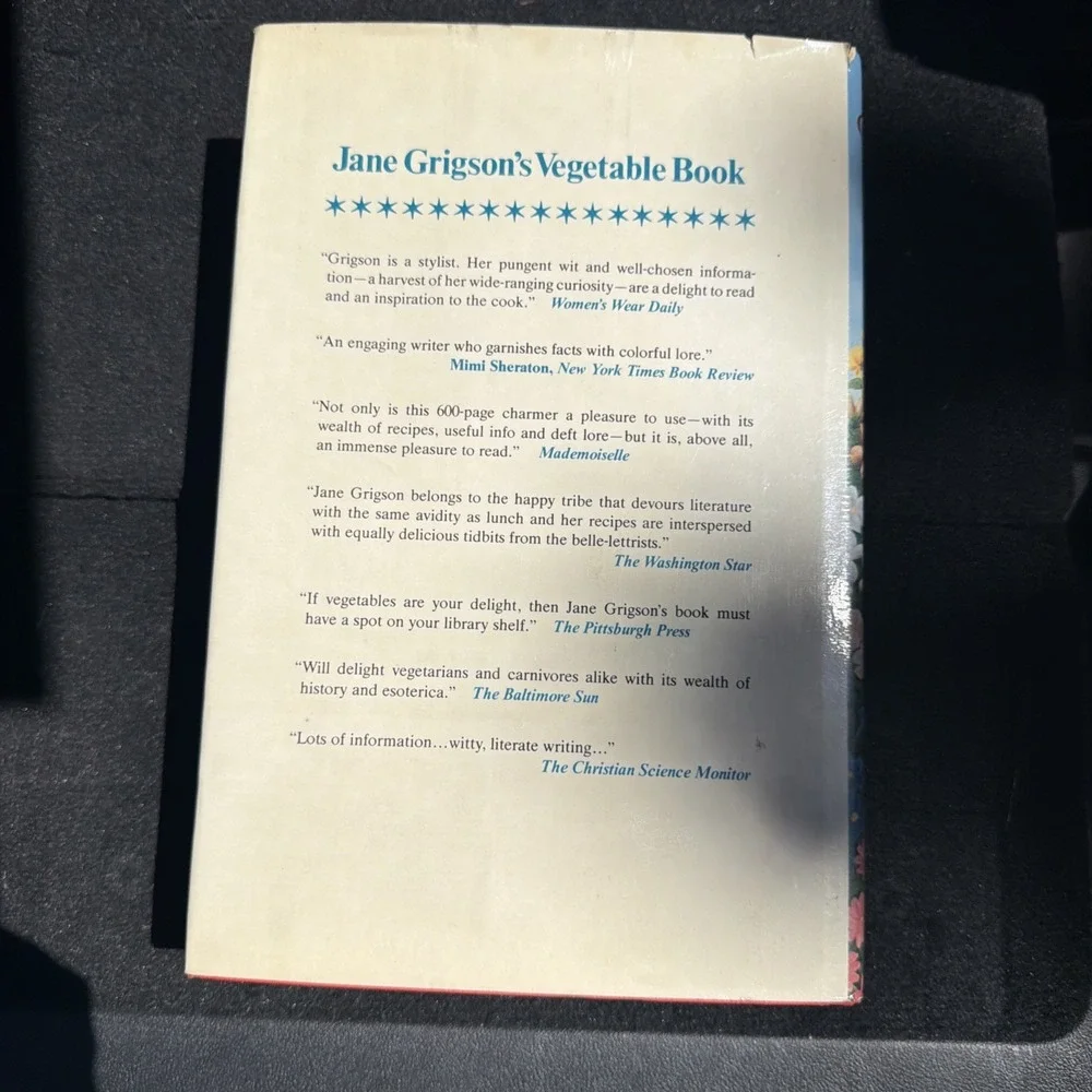 Jane Grigson's Fruit Book First American Edition - 1982 HCDJ 1st Edition